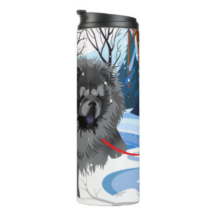 OVER THE RIVER Black Chow  thermal tumbler