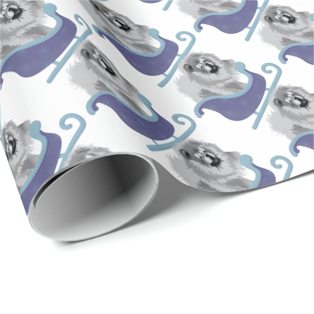 OVER THE RIVER Blue Chow wrapping paper (Roll Corner)