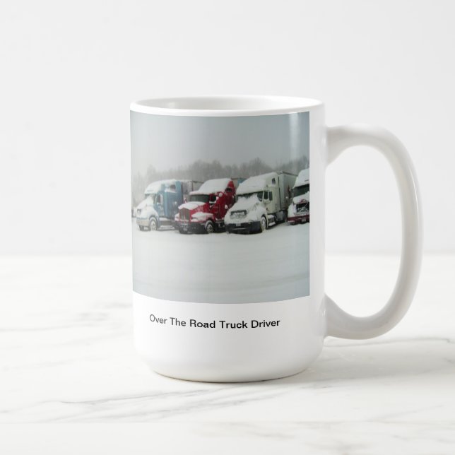 Over The Road Truck Driver Coffee Mug (Right)