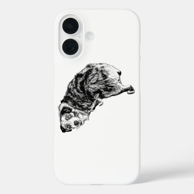 Over-the-Shoulder Aussie Dog Phone Case  (Back)