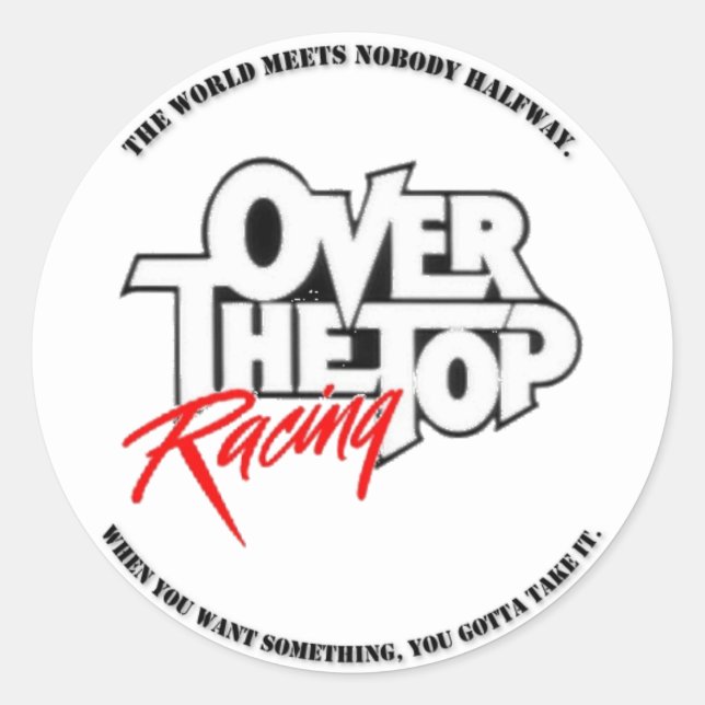 Over The Top Racing Zap Classic Round Sticker (Front)