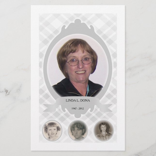 over the years photo memorial announcements (Front)