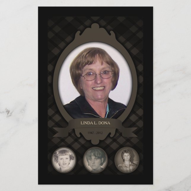 over the years photo memorial announcements (Front)