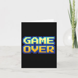 Over Vintage Retro Video Game Arcade 80s 90s  Card