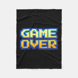 Over Vintage Retro Video Game Arcade 80s 90s  Fleece Blanket