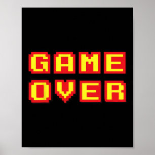 Over Vintage Retro Video Games Gaming Gift Arcade Poster