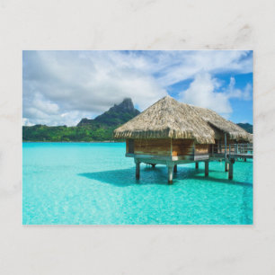 Over-water bungalow, Bora Bora postcard