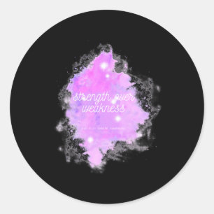 Over Weakness Galaxy - Bile Duct Cancer Awareness Classic Round Sticker