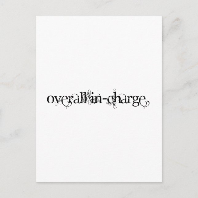 Overall In-Charge Postcard (Front)