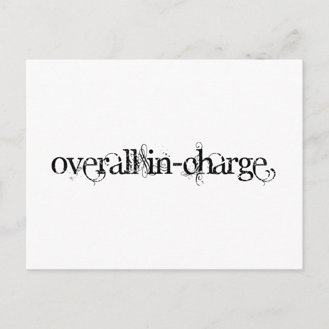 Overall In-Charge Postcard (Front)