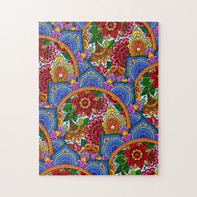 Overall Mandala Design, Challenging Jigsaw Puzzle (Vertical)