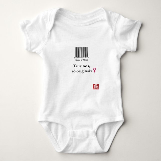 Overalls for babies: taurinos “Made in Venus " Baby Bodysuit (Front)