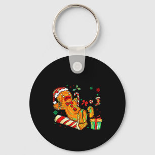 Overbaked And Over It Gingerbread Christmas Baking Key Ring