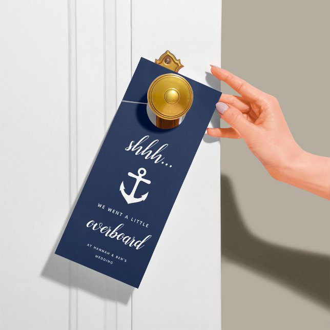 Overboard | Do Not Disturb Wedding Hotel Door Hanger (Creator Uploaded)