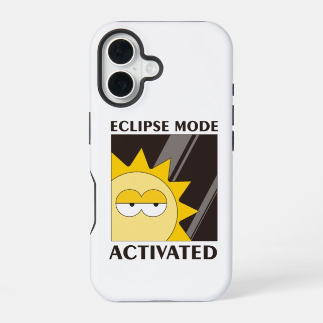 overcast sun on black background iPhone 16 case (Back)