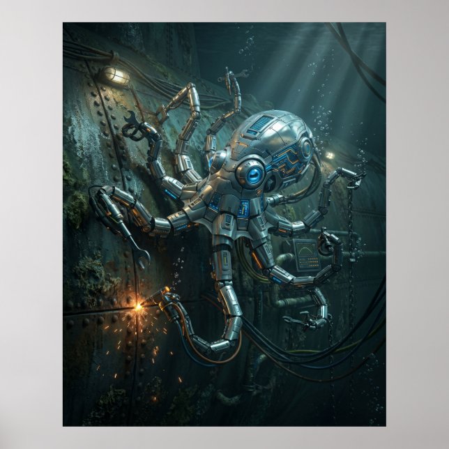 Overclocked Octopus Poster (Front)