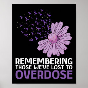 Overcome Drug Addiction And Overdose Awareness Pur Poster