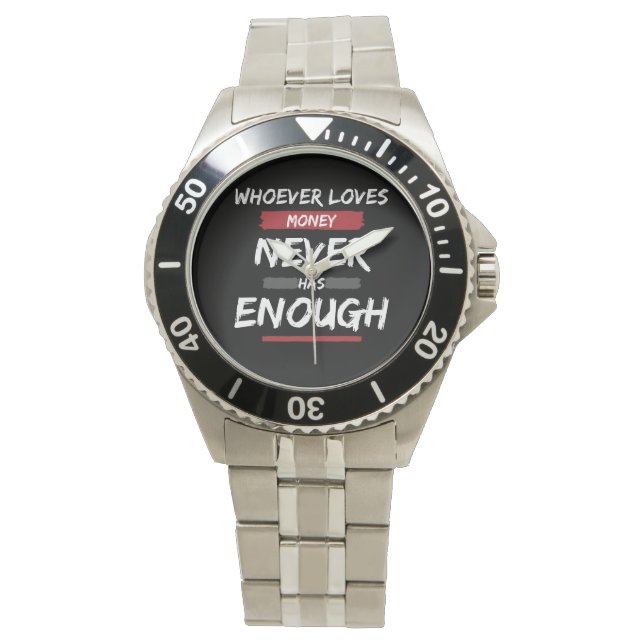 Overcome greed with money watch men (Front)