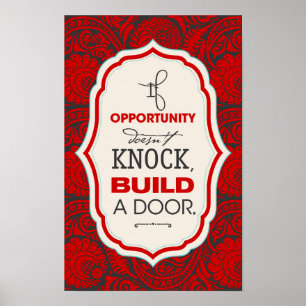 Overcoming Obstacles Motivationational Quote Poster