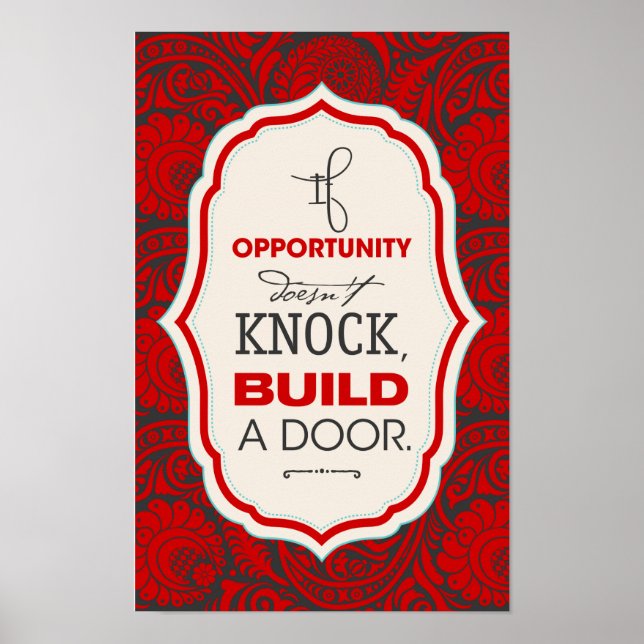 Overcoming Obstacles Motivationational Quote Poster (Front)