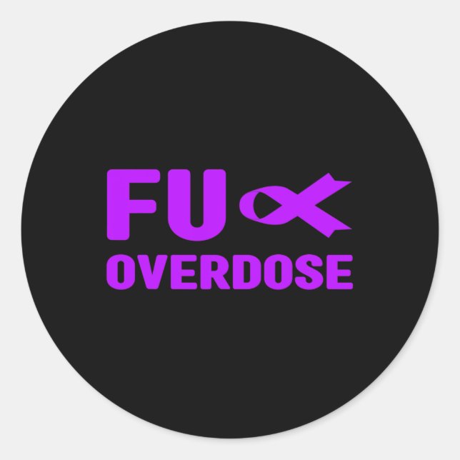 Overdose - Addiction Awareness3  Classic Round Sticker (Front)