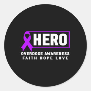 Overdose Awareness  Classic Round Sticker
