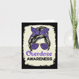 Overdose Awareness Day 2022 Warrior Purple Messy B Card