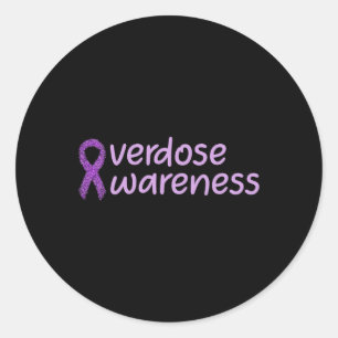 Overdose Awareness Day August In Memory  Classic Round Sticker