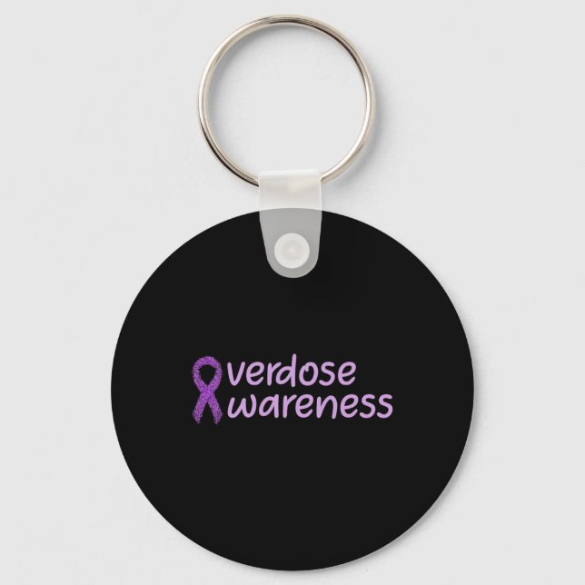Overdose Awareness Day August In Memory  Key Ring (Front)
