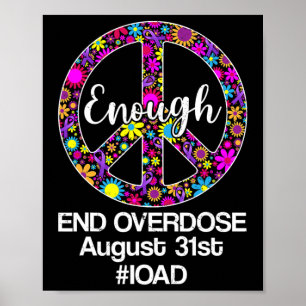 Overdose Awareness Day Purple Peace Sign 