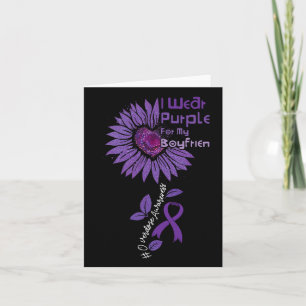Overdose Awareness I Wear Purple For My Boyfriend Card