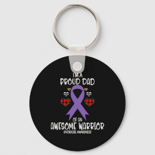 Overdose Awareness I'm A Proud Dad Of Awesome Warr Key Ring