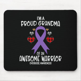Overdose Awareness I'm Proud Grandma of Awesome Wa Mouse Pad