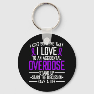 Overdose Awareness Lost someone I love Purple Ribb Key Ring