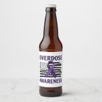 Overdose Awareness Month American Flag Ribbon