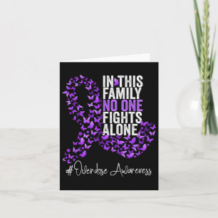 Overdose Awareness Month Purple Ribbon Card
