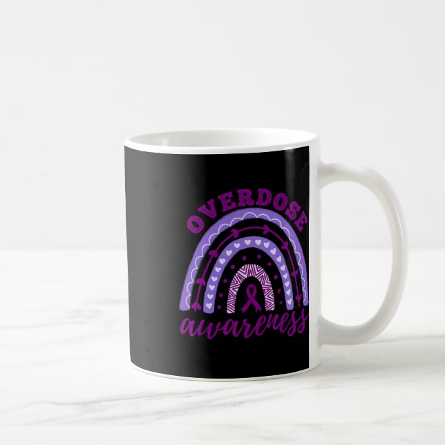 Overdose Awareness Month Rainbow  Coffee Mug (Right)