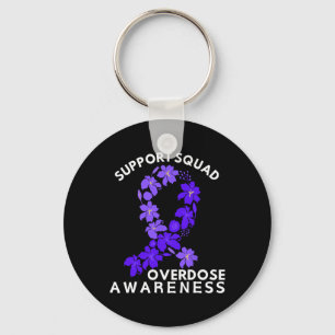 Overdose Awareness Month Support Purple Squad  Key Ring