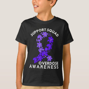 Overdose Awareness Month Support Purple Squad  T-Shirt