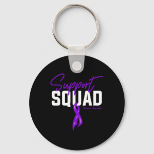 Overdose Awareness Month Support Squad Purple Ribb Key Ring