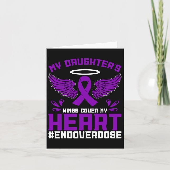 Overdose Awareness Mum My Daughter's Wings Cover M Card (Front)
