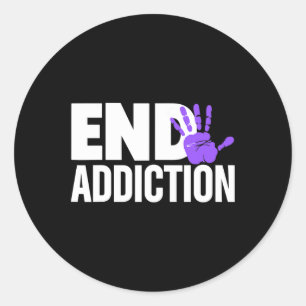 Overdose Awareness - Overdose Awareness End Addict Classic Round Sticker