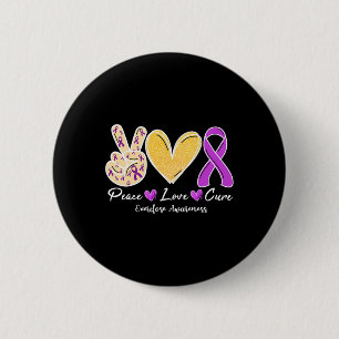 Overdose Awareness Peace Love Heart Ribbon Family 6 Cm Round Badge