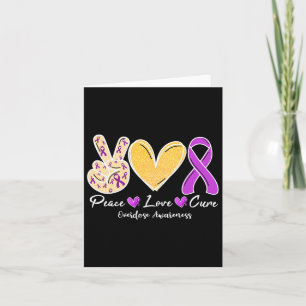 Overdose Awareness Peace Love Heart Ribbon Family  Card