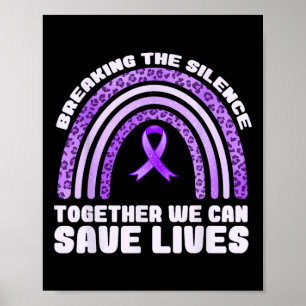 Overdose Awareness Purple Ribbon Drug Addiction 27 Poster