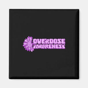 Overdose Awareness Purple Ribbon Drug Addiction 32 Magnet