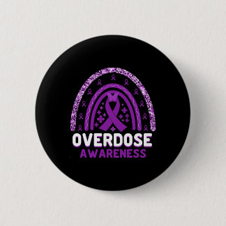 Overdose Awareness Purple Ribbon Drug Addiction 53 6 Cm Round Badge