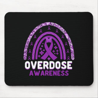 Overdose Awareness Purple Ribbon Drug Addiction 53 Mouse Pad