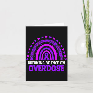Overdose Awareness Purple Ribbon Drug Addiction 73 Card