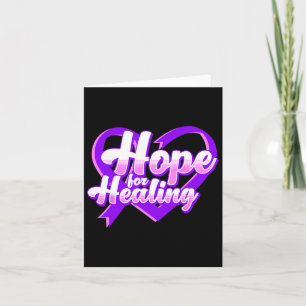 Overdose Awareness Purple Ribbon Drug Addiction 91 Card